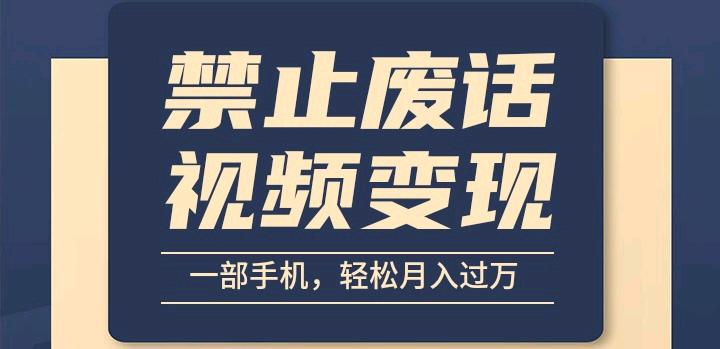 6月最新中视频禁止废话系列视频 制作教程，全新蓝海玩法插图